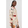 Sample Collar Neckline Long Sleeve Button Placket Irregular Print Daily Tops