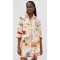 Sample Collar Neckline Long Sleeve Button Placket Irregular Print Daily Tops