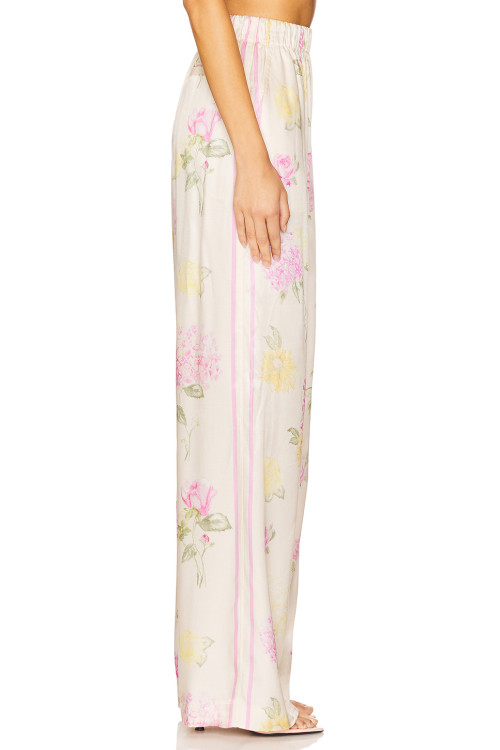 Fashionable Hot sale High quality Wide straight leg Floral printed Elegant Woman's Pants