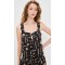 Fashion Daily Sweat-Heart Neckline Sleeveless Ties At Front Beach Seashell Print Casual Tops