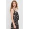 Fashion Daily Sweat-Heart Neckline Sleeveless Ties At Front Beach Seashell Print Casual Tops