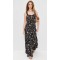 Fashion Daily Sweat-Heart Neckline Sleeveless Ties At Front Beach Seashell Print Casual Tops