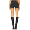 Denim High waisted Frayed hem Vintage style Classical Slim fitting Woman's Shorts