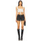 Denim High waisted Frayed hem Vintage style Classical Slim fitting Woman's Shorts