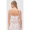 Sample Cute Square Neckline Camisole Backless Button Placket Cherry Print Tops