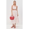 Sample Cute Square Neckline Camisole Backless Button Placket Cherry Print Tops