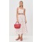 Sample Cute Square Neckline Camisole Backless Button Placket Cherry Print Tops