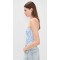 Elegant Daily Camisole Square Neckline Partial Smocked Elastic Back Floral Print Tops