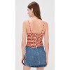 Sample Daily Camisole Sleeveless Partial Smock At Back Apple Print Casual Tops