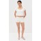 Fashion Sample Sweat-Heat Neckline Puff Sleeve Lace And Ruffle Trim Casual Tops