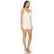 Sweet Charming Halter Style Backless Mesh Contrast Satin Bow Strap Mini Dress