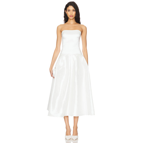 Customized High quality 2025 New Fashion Stylish Off shoulder Backless Woman's Midi Dress