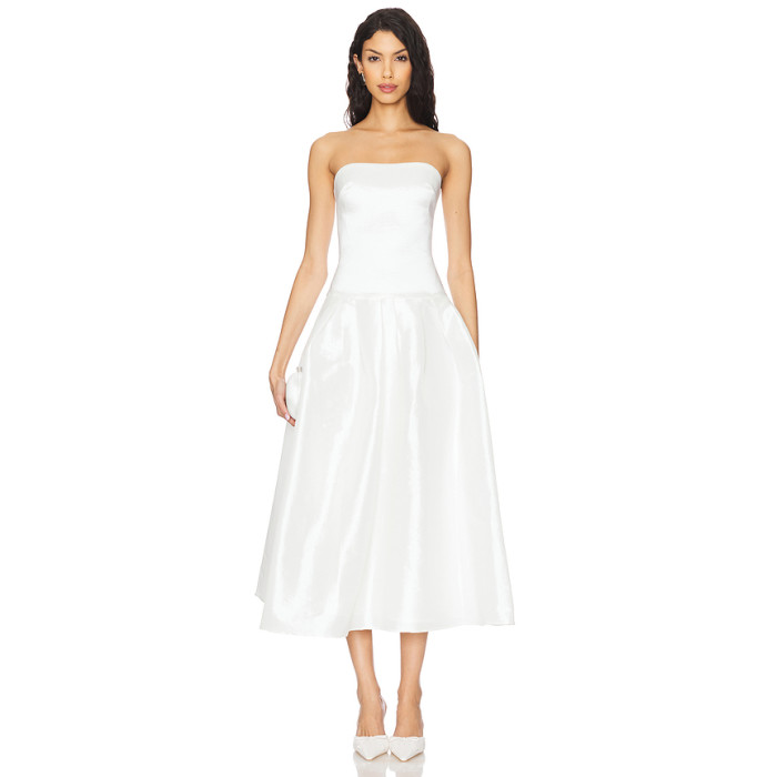 Customized High quality 2025 New Fashion Stylish Off shoulder Backless Woman's Midi Dress