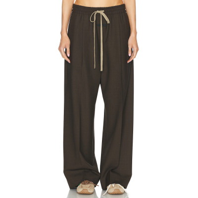 New Fashion High quality Waist belt Casual Classical Wide leg Lightweight Woman's Pants
