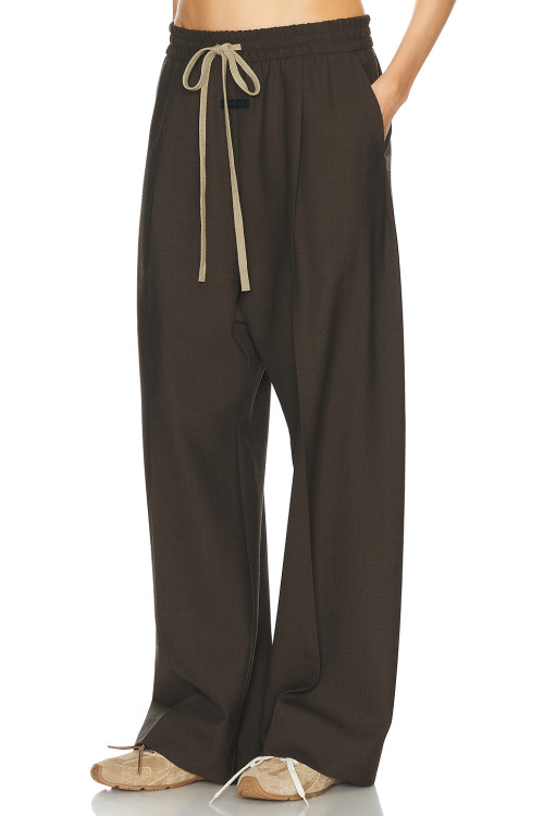 New Fashion High quality Waist belt Casual Classical Wide leg Lightweight Woman's Pants