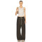 New Fashion High quality Waist belt Casual Classical Wide leg Lightweight Woman's Pants