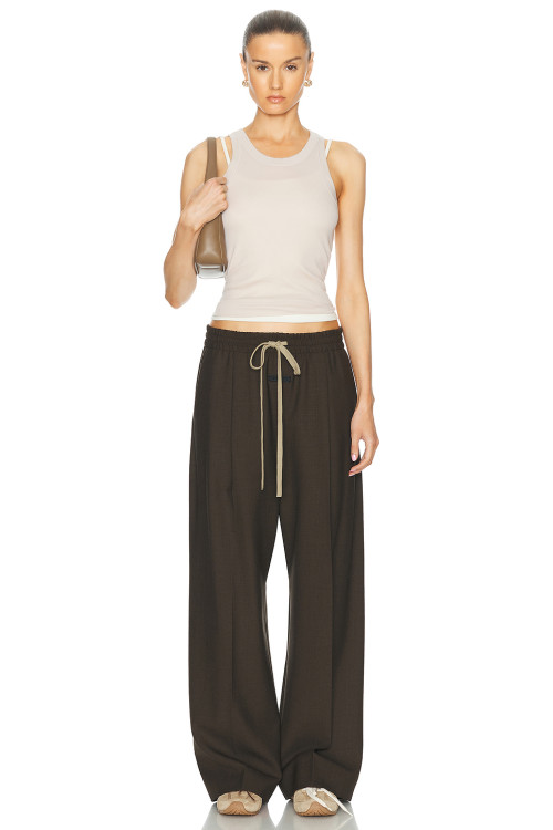 New Fashion High quality Waist belt Casual Classical Wide leg Lightweight Woman's Pants