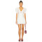 2025 Hot Sale Fashionable White Heart Shaped Embroidery Puff Sleeves V neck Mini dress