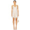 Vintage Colored Spaghetti Strap Sequin Embroidery Lace Details Mini Dress