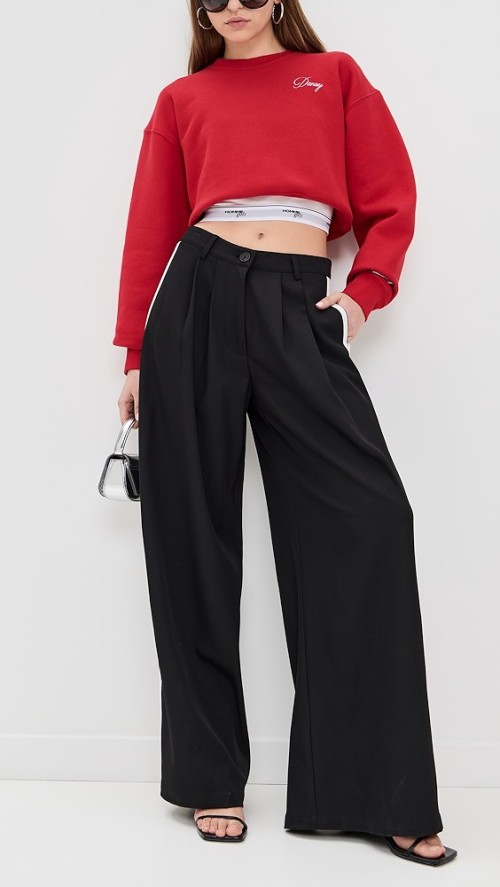 Sample Daily Pleated Front Slant Hip Pockets And Faux Welt Back Pockets Pants