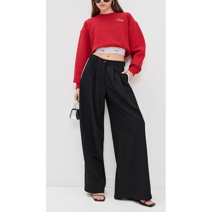 Sample Daily Pleated Front Slant Hip Pockets And Faux Welt Back Pockets Pants