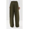 Sport Sample Pleated Front Tie At Waist 5-Pocket Styling Solid Color Pants