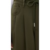 Sport Sample Pleated Front Tie At Waist 5-Pocket Styling Solid Color Pants