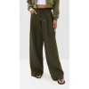 Sport Sample Pleated Front Tie At Waist 5-Pocket Styling Solid Color Pants