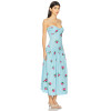 High quality Embroidery Floral Camisole Backless Sleeveless Hot sale Woman's Midi Dress