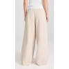 Daily Sample Pleated Front Contrast Asymmetric Waistband Solid Color Pants