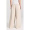 Daily Sample Pleated Front Contrast Asymmetric Waistband Solid Color Pants