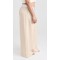 Daily Sample Pleated Front Contrast Asymmetric Waistband Solid Color Pants