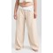 Daily Sample Pleated Front Contrast Asymmetric Waistband Solid Color Pants