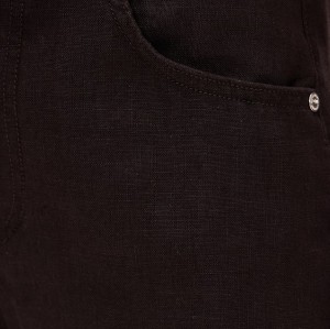 Handsome Sample Drawstring Waist 5-Pocket Styling Button Closure Casual Pants