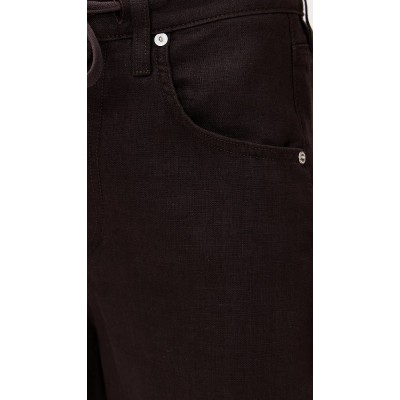 Handsome Sample Drawstring Waist 5-Pocket Styling Button Closure Casual Pants