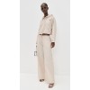 Sample Sport Snap Placket At Sides On-Seam Side Pockets Solid Color Casual Pants