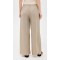 Fashion Sample Covered Elastic Waistband On-Seam Side Pockets Casual Pants