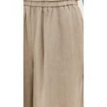 Fashion Sample Covered Elastic Waistband On-Seam Side Pockets Casual Pants