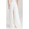 Elegant Sample Pleated Design Hidden Zip At Side Solid Color Casual Pants