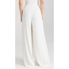 Elegant Sample Pleated Design Hidden Zip At Side Solid Color Casual Pants