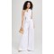 Hot Sale Sample Pleated Waist Covered Elastic At Back Waist Solid Color Pants
