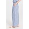 Fashion Casual Striped Pattern Slant Hip Pockets Covered Elastic Waistband Pants