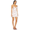 Fresh Sweet Cherry Printed Back Revealing Tie up Spaghetti Strap Body Hugging Mini Dress