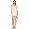Sweet Fresh Floral Print Square Neckline Front Rosette Accent Cut Out Details Tie up Straps  Dress