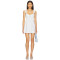 Sweet Fresh Floral Print Square Neckline Front Rosette Accent Cut Out Details Tie up Straps  Dress