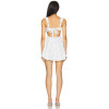 Sweet Fresh Floral Print Square Neckline Front Rosette Accent Cut Out Details Tie up Straps Dress