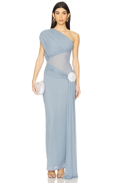 High quality Middle transparency Hot sale One shoulder Sexy Elegant Woman's Long Dress