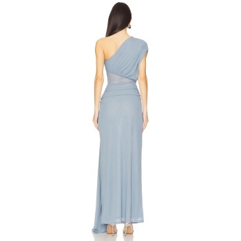 High quality Middle transparency Hot sale One shoulder Sexy Elegant Woman's Long Dress