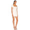 Retro Square Neck Puff Sleeve Light Weight Crepe Fabric Figure Hugging White Mini Dress