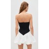 Sexy Elegant Bandeau Neckline Sleeveless Slim Open Back Bubble Hem Party Dress